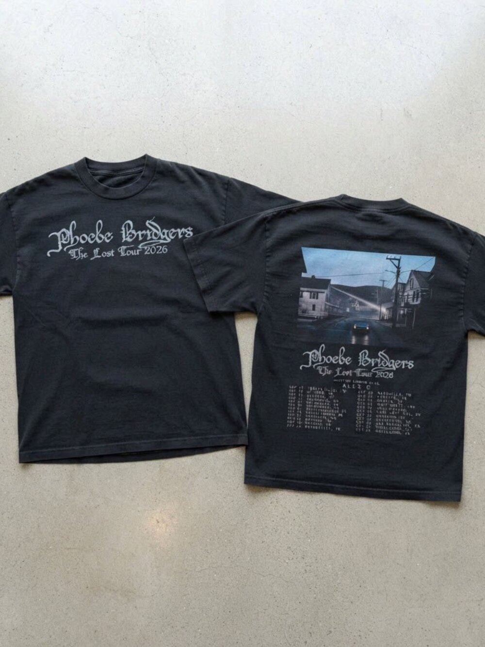 Phoebe Bridgers The Lost Tour 2026 Black T-Shirt S-4XL